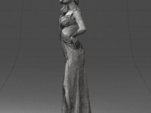 woman in yellow dress 0311 3d print ready 3D-Druckmodell