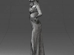 woman in yellow dress 0311 3d print ready 3D Print Model