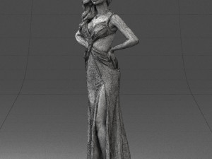 woman in yellow dress 0311 3d print ready 3D-Druckmodell