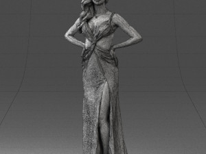 woman in yellow dress 0311 3d print ready 3D-Druckmodell