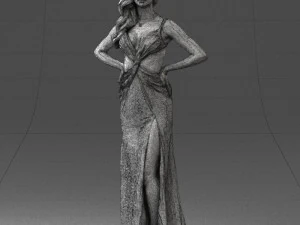 woman in yellow dress 0311 3d print ready 3D Print Model