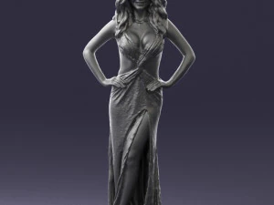 pretty woman in red dress 0312 3D Model