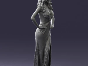 pretty woman in red dress 0312 3D Model