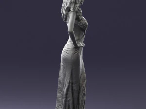 pretty woman in red dress 0312 3D Model
