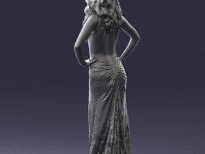 pretty woman in red dress 0312 3D Model