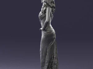 pretty woman in red dress 0312 3D Model