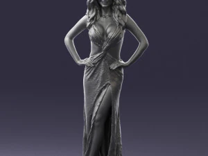 pretty woman in red dress 0312 3D Model