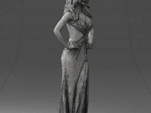 pretty woman in red dress 0312 3D Model