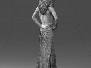 pretty woman in red dress 0312 3D Model