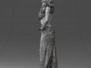 pretty woman in red dress 0312 3D Model