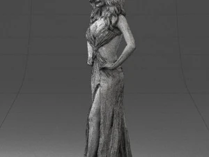 pretty woman in red dress 0312 3D Model
