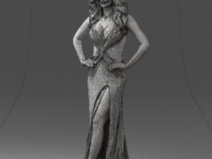 pretty woman in red dress 0312 3D 모델