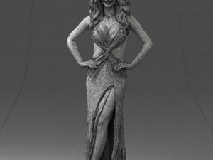 pretty woman in red dress 0312 3D 모델