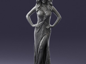 pretty woman in red dress 0312 3d print ready 3D 打印模型