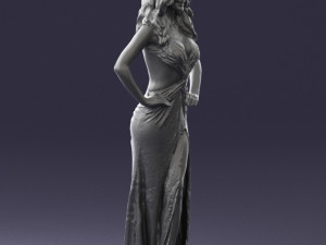 pretty woman in red dress 0312 3d print ready 3D 打印模型