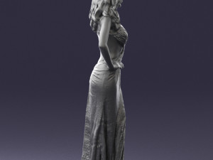 pretty woman in red dress 0312 3d print ready 3D 打印模型