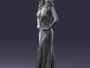 pretty woman in red dress 0312 3d print ready 3D 打印模型