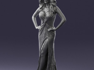 pretty woman in red dress 0312 3d print ready 3D 打印模型