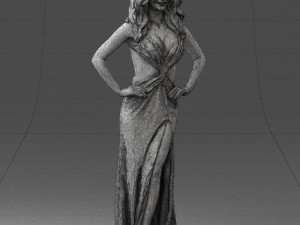 pretty woman in red dress 0312 3d print ready 3D 打印模型