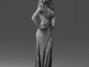 pretty woman in red dress 0312 3d print ready 3D 打印模型