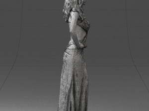 pretty woman in red dress 0312 3d print ready 3D 打印模型