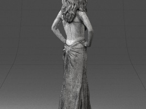 pretty woman in red dress 0312 3d print ready 3D 打印模型