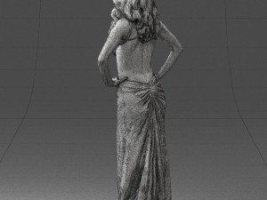 pretty woman in red dress 0312 3d print ready 3D 打印模型