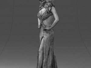 pretty woman in red dress 0312 3d print ready 3D 打印模型