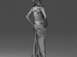 blonde in black dress 0313 3D Model