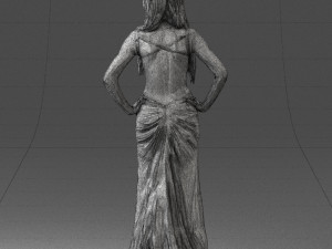 blonde in black dress 0313 3D Model