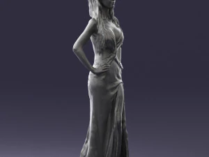 blonde in black dress 0313 3d print ready 3D Print Model