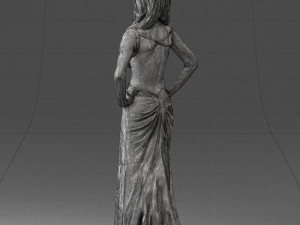 blonde in black dress 0313 3d print ready 3D Druckmodell
