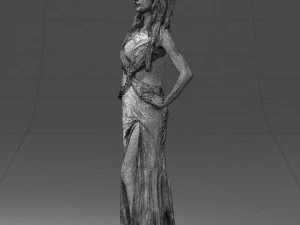 blonde in black dress 0313 3d print ready 3D Print Model