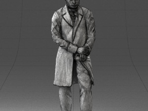man with book 0314 3D-Modell