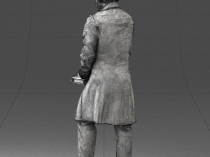 man with book 0314 3D-Modell