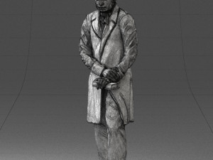 man with book 0314 3D-Modell