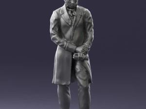 man with book 0314 3D Print Model