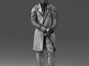 man with book 0314 3D Print Model