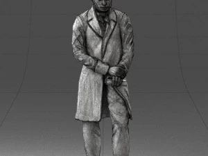 man with book 0314 3D Print Model