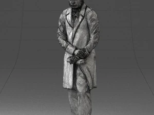 man with book 0314 3D Print Model