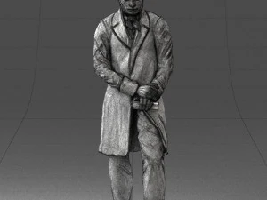 man with book 0314 3D Print Model