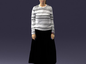 girl in simple clothes 0319 3D Model