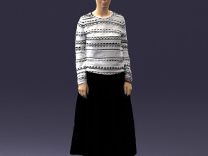 girl in simple clothes 0319 3D Model
