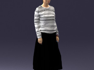 girl in simple clothes 0319 3D Model