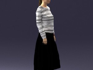 girl in simple clothes 0319 3D Model