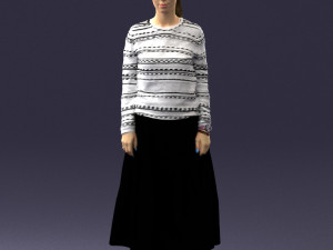 girl in simple clothes 0319 3D Model
