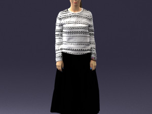girl in simple clothes 0319 3D Model