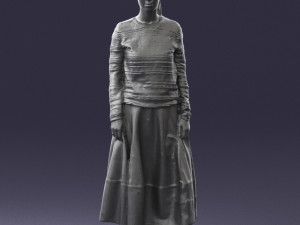 girl in simple clothes 0319 3D Model