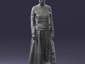 girl in simple clothes 0319 3D Model