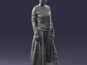 girl in simple clothes 0319 3D Model